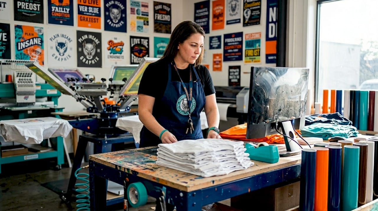 Digital printing benefits for Central Valley apparel and signage
